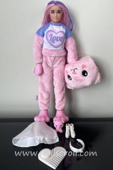 Mattel - Barbie - Cutie Reveal - Barbie - Wave 5: Cozy - Teddy Bear - Poupée